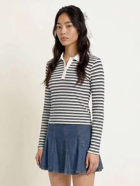 Levi's® Žerzejová Polokošile Rory černá bílá