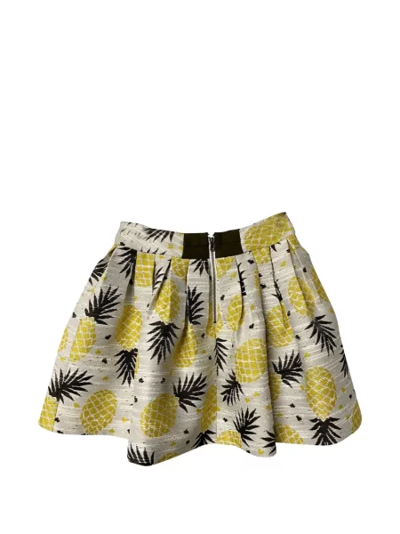 Fusta mini Alice + Olivia cu imagine alb