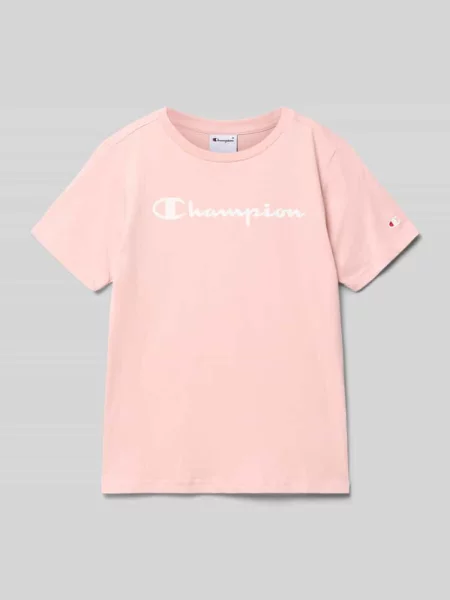 T-shirt z czystej Bawełny Champion