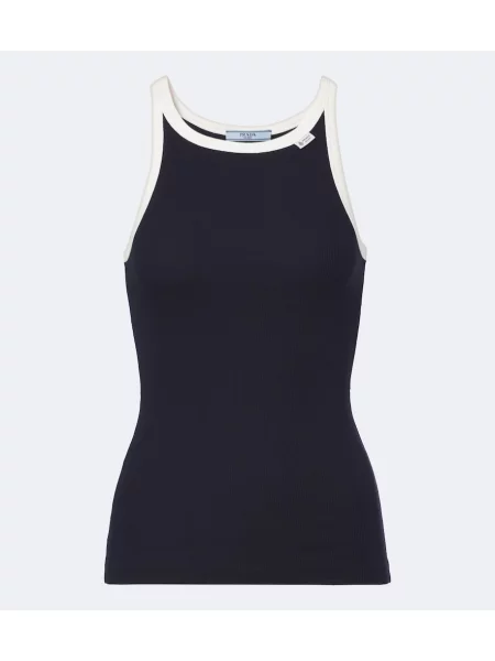 Top Prada tricotate albastru