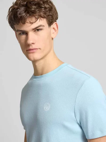 T-shirt o kroju regular fit ze strukturalnym wzorem model Kaito' Blend
