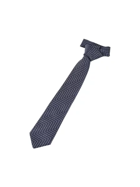 Krawat Emporio Armani żakardowy z logo niebieski