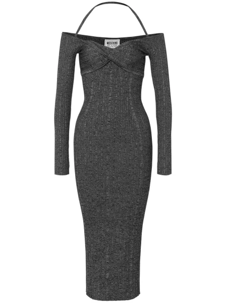 Rochie din denim Moschino Jeans până la genunchi de costum
