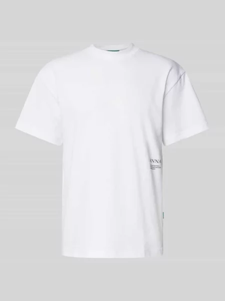 T-shirt z nadrukiem z logo model ‘RAVI’ Annarr biała