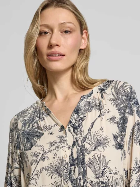 Bluzka z o kroju relaxed fit model CARLI' Soyaconcept granatowa