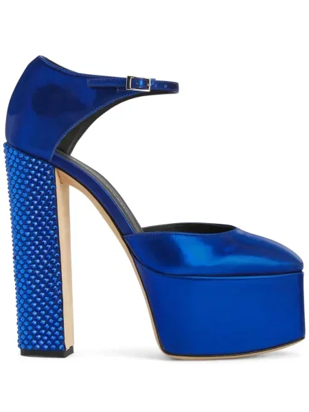 Pantofi cu toc Giuseppe Zanotti cu platformă albastru