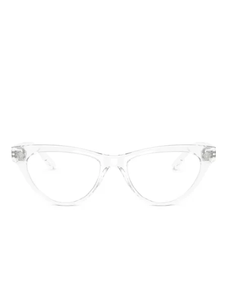 Ochelari de soare ochi de pisică Versace Eyewear cu autograf alb