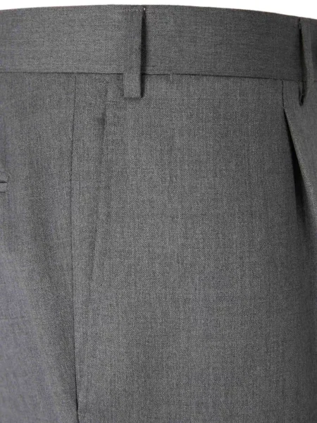 Cu centură pantaloni Canali de lână gri