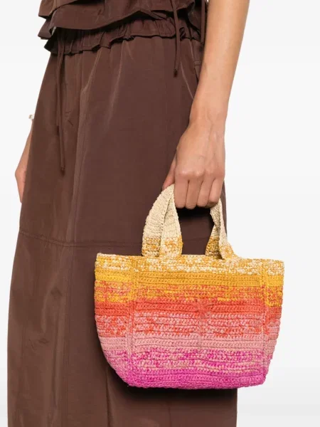 Geantă shopper Manebi tricotate galben