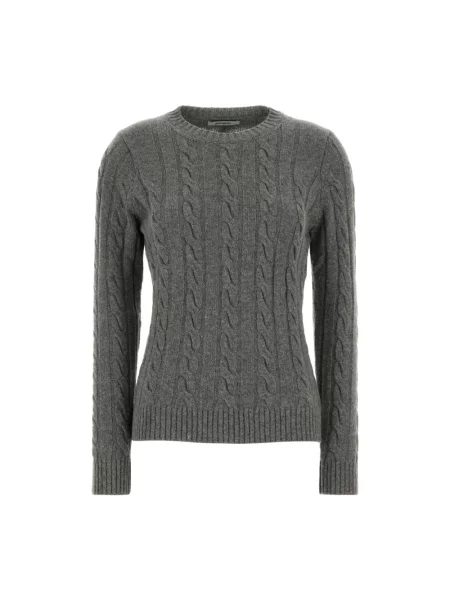 Sweter Gimaguas wełniany pleciony szary