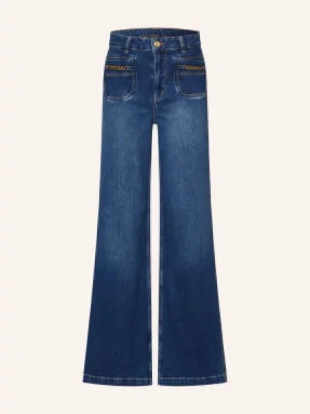 Mos Mosh Široké Džíny Mmcolette dark blue modré