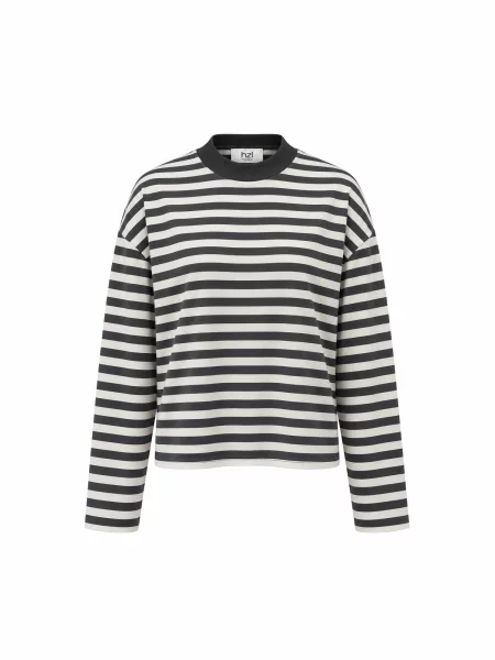 Hzl the label Tricou negru alb