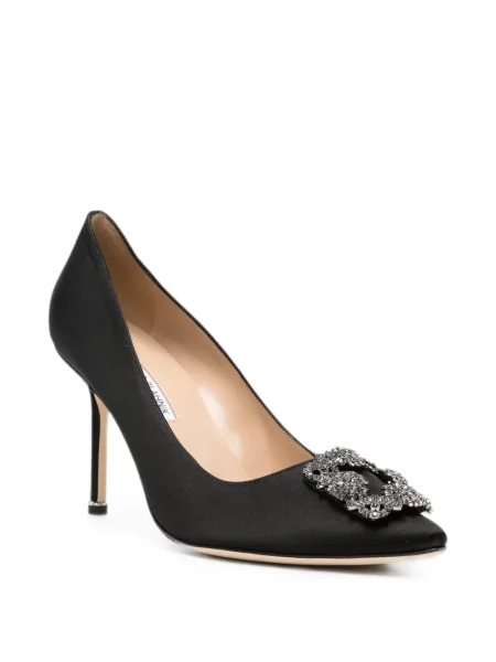 Pantofi cu toc Manolo Blahnik cu cataramă negru