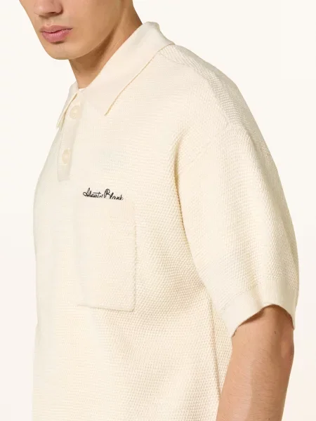 About:Blank Polokošile Z Piké Relaxed Fit krémová