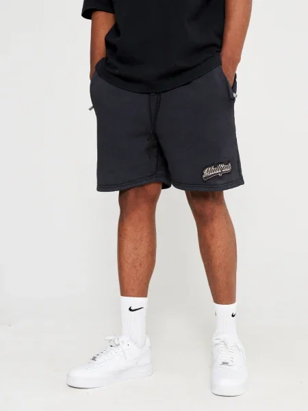 Multiply Apparel Hlače svetlo bež denim črna