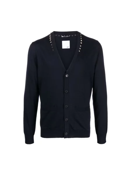 Kardigan Valentino Garavani wełniany niebieski