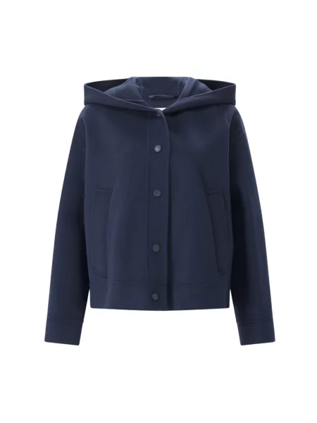 Bluza z kapturem Weekend Max Mara z kapturem niebieska