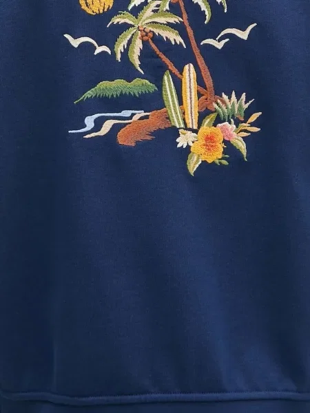 Pulover Polo Ralph Lauren cu mâneci lungi lung albastru
