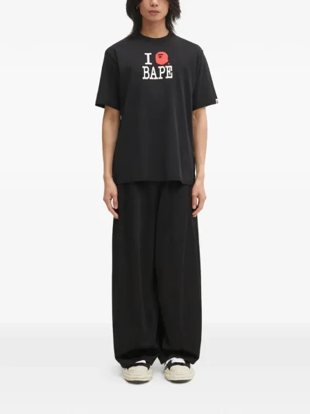 Tricou A Bathing Ape® cu imagine negru
