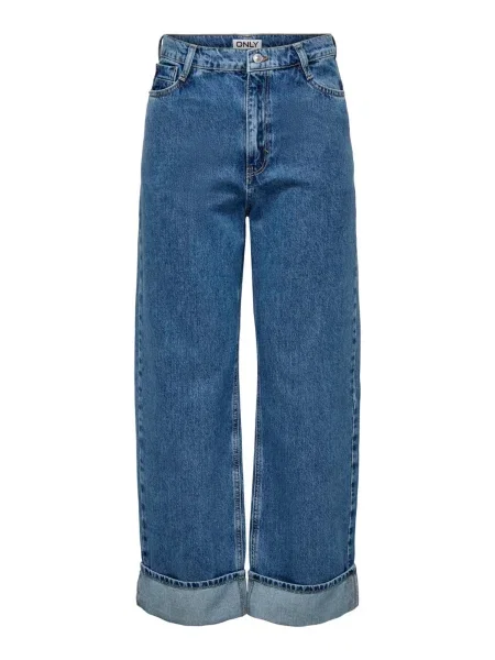 Only Džíny Se Širokými Nohavicemi medium blue denim modré