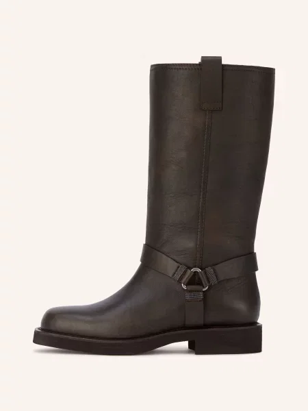 Brunello Cucinelli Botki Motocyklowe braun