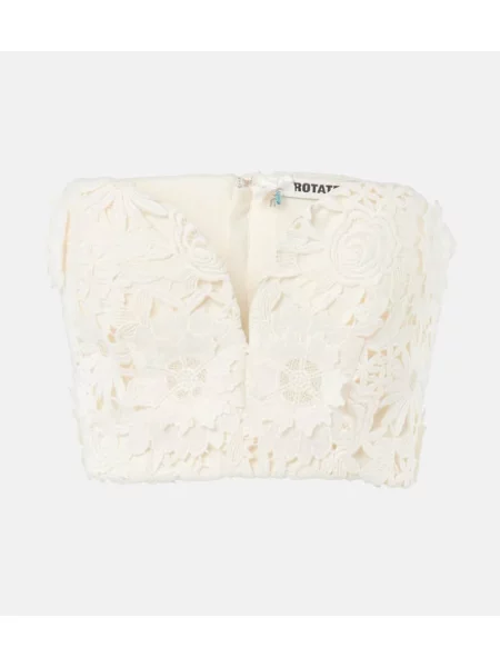 Sutien Rotate din dantelă alb