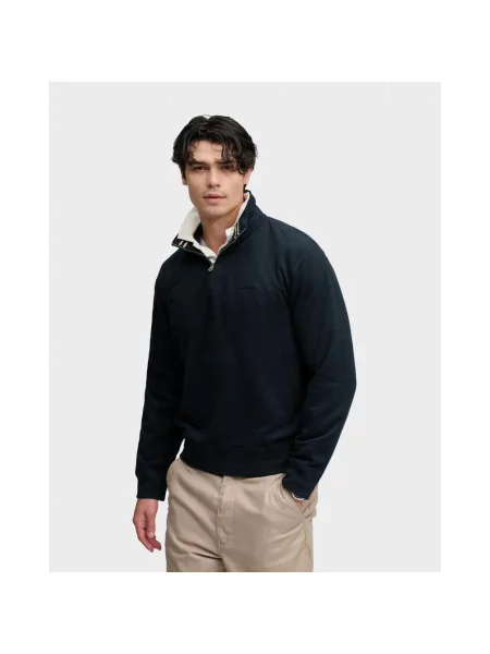 Bluza Superdry Essential Serif Logo Half Zip granatowy S niebieska