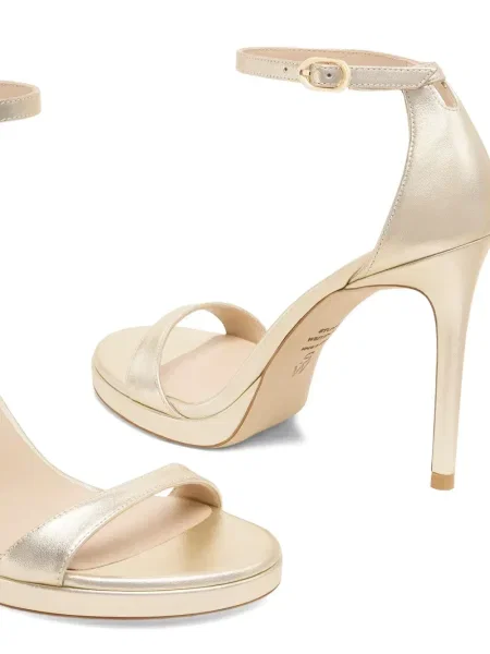 Sandale Stuart Weitzman cu platformă auriu