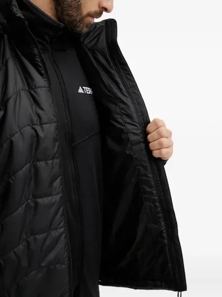 Trening Adidas alergare cu glugă cu broderie gri