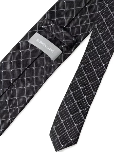 Cravată Michael Kors în carouri negru
