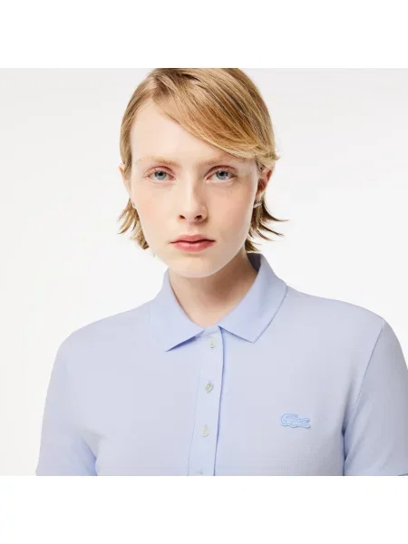 Lacoste Sukienka Polo Z Elastycznej Bawełny Piki niebieski