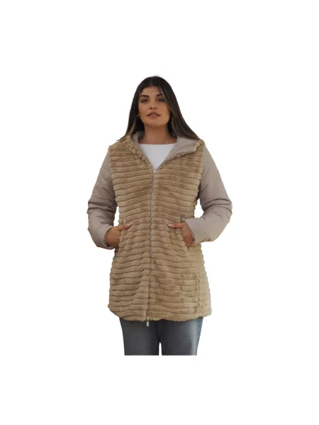 Kurtka Ciesse Piumini z kapturem brązowa