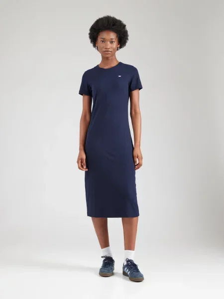 Tommy Jeans Rochie albastru închis / roșu alb