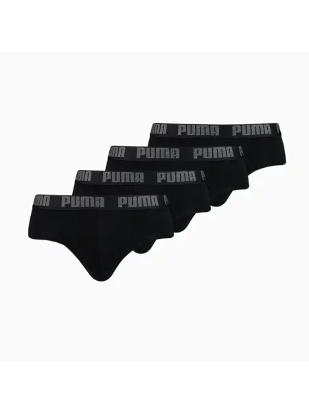 Slipy z elastycznym z logo w zestawie 4 szt. Puma czarne