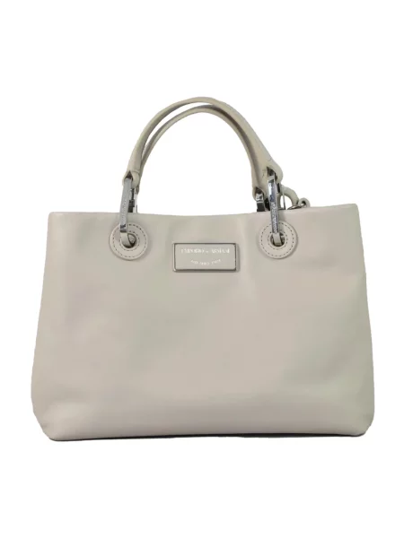 Shopperka Emporio Armani skórzana szara