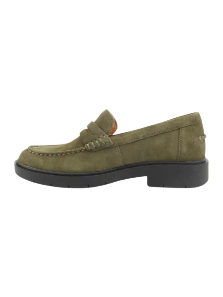 Loafersy Geox skórzane zielone