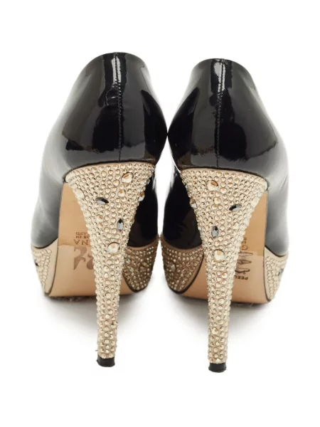 Pantofi cu toc Gina din piele negru