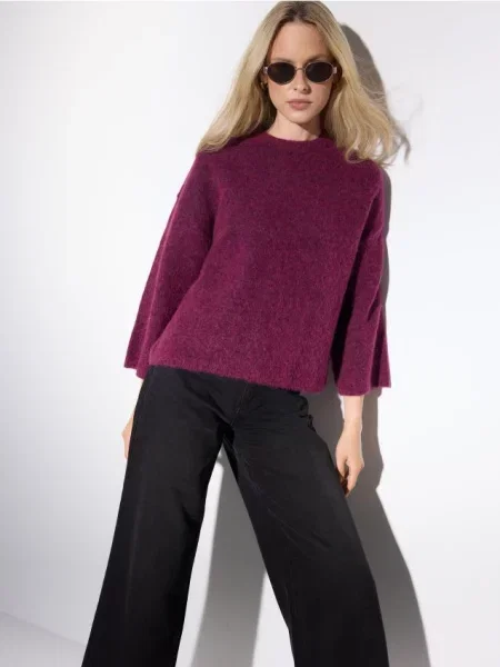 Mohito Megztinis su alpakų vilna kaštoninė