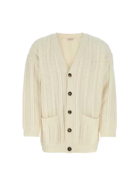 Kardigan Valentino Garavani wełniany biały