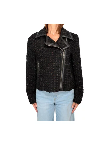 Kurtka Hugo Boss tweedowa czarna