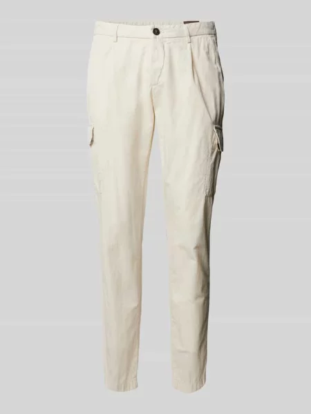 Spodnie cargo o kroju tapered fit z zakładkami w pasie model ‘TRAIANO’ G1920