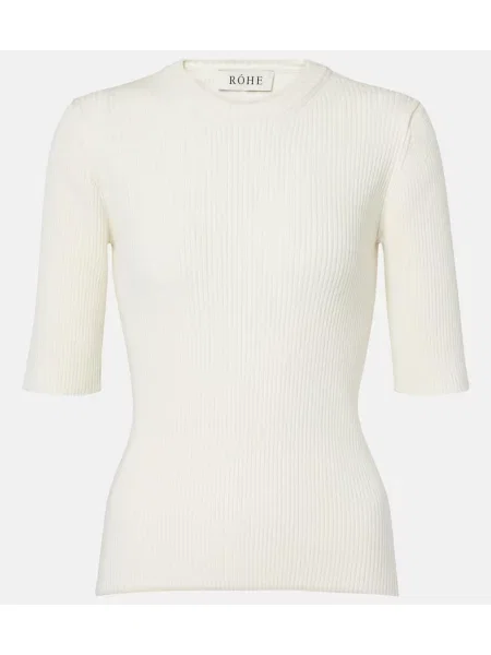 Pulover Róhe tricotate alb