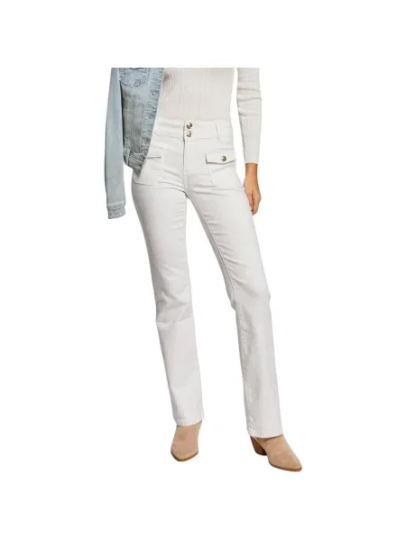 Blugi evazați Morgan alb