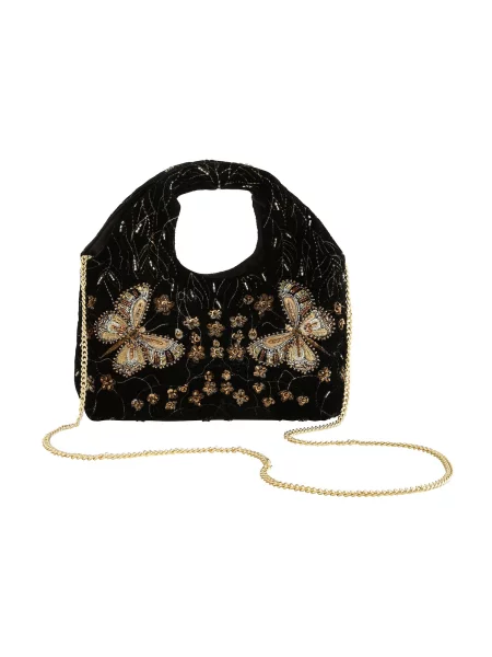 Next Clutch galben auriu / auriu negru