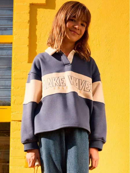 Roxy Džemperis Iconic Waves Boxy Fit mėlyna