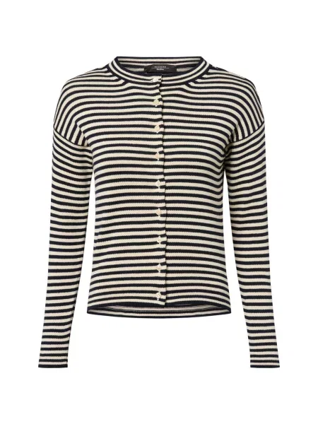 Lniany kardigan Weekend Max Mara niebieski