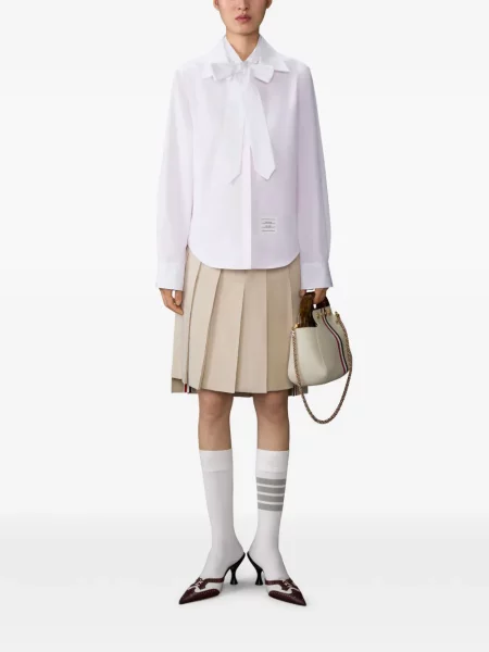 Bluză Thom Browne cu funde cu dungi roz
