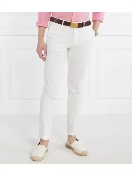 BOSS BLACK Pantaloni chino | stretch alb