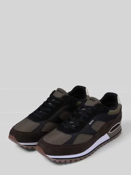 Sneakersy ze skóry bydlęcej nappa z detalami z logo Hugo