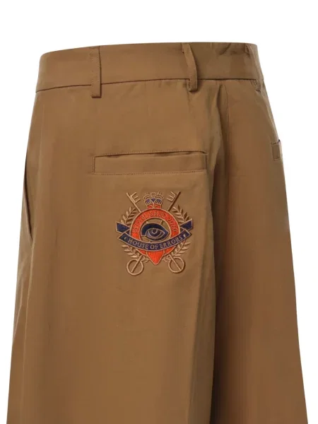 Pantaloni House Of Errors cu broderie maro